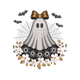 Coquette Ghost Embroidery Design, Cute Halloween Ghost Machine Embroidery Pattern, Instant Download