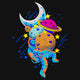 Cosmic Astronaut Planets Embroidery Design, Space Explorer Pattern, Instant Download