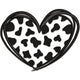 Cow Print Heart Embroidery Design, Farmhouse Machine Embroidery Pattern, Instant Download