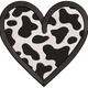 Cow Print Heart Embroidery Design, Instant Download