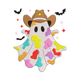 Cowboy Color Splash Ghost Embroidery Design, Instant Download