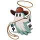 Cowboy Ghost Lasso Embroidery Design, Instant Download