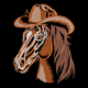 Cowboy Horse Head Embroidery Design, Western Farm Machine Embroidery Pattern, Instant Download