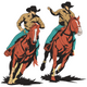 Cowboy Horse Riding Embroidery Design, Western Rodeo Machine Embroidery Pattern V2, Instant Download