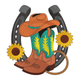 Cowgirl Boots and Sunflowers Embroidery Design, Machine Embroidery Pattern, Instant Download