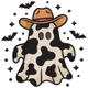 Cowgirl Ghost Halloween Embroidery Design, Instant Download