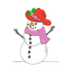 Cowgirl Snowman Embroidery Design, Christmas Pattern, Instant Download