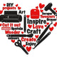 Craft Tools Heart Embroidery Design, DIY Crafter Machine Embroidery Pattern, Instant Download