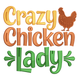 Crazy Chicken Lady Embroidery Design, Machine Embroidery Pattern, Instant Download