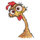Crazy Hen Head Embroidery Design, Instant Download