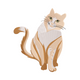 Cream & Ginger Cat Embroidery Design, Instant Download