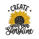 Create Your Own Sunshine Sunflower Embroidery Design, Instant Download