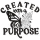 Created with a Purpose Embroidery Design, Instant Download