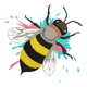 Creative Bumblebee Embroidery Design, Artistic Bee, Instant Download