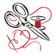 Creative Sewing Tools Embroidery Design, Scissors, Instant Download