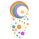 Crescent Rainbow Moon Embroidery Design, Celestial Dreamcatcher