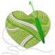 Crochet Heart Yarn Embroidery Design, Instant Download