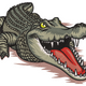 Crocodile Embroidery Design, Reptile Wildlife Pattern