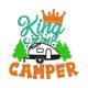 Crown Camper Trailer Camping Embroidery Design, Instant Download