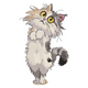 Fluffy Cat Embroidery Design, Long-Hair Cat Pattern, Instant Download