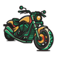 Custom Motorcycle Chopper Embroidery Design, Instant Download