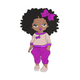 Afro Girl Embroidery Design, Cute Fashion Girl Machine Embroidery Pattern, Instant Download
