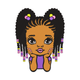 Cute Afro Girl Embroidery Design, Instant Download