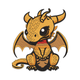 Cute Baby Dragon Embroidery Design, Instant Download