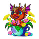 Cute Baby Dragon in Flower Pot Embroidery Design, Instant Download