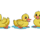 Cute Baby Duck Trio Embroidery Design, Instant Download