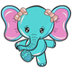 Cute Baby Elephant Embroidery Design, Instant Download