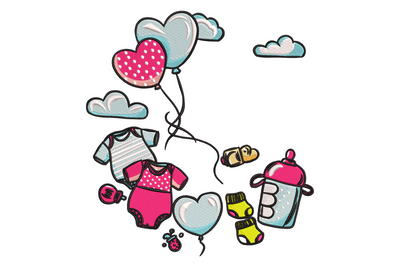 Cute Baby Girl Clothes Embroidery Design, Machine Embroidery Pattern, Instant Download