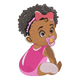 Cute Baby Girl Embroidery Design, Instant Download