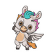 Cute Baby Pegasus Embroidery Design, Instant Download