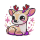 Cute Baby Reindeer Embroidery Design, Instant Download