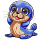 Cute Baby Seal Embroidery Design, Instant Download
