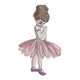 Cute Ballerina Girl Embroidery Design, Kids Dance Machine Embroidery Pattern, Instant Download