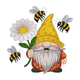 Cute Bee Gnome Embroidery Design, Machine Embroidery Pattern, Instant Download