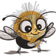 Cute Bee Embroidery Design, Fuzzy Cartoon Bumblebee Machine Embroidery Pattern, Instant Download