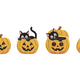 Cute Black Cat Pumpkin Embroidery Design, Halloween Cat Machine Embroidery Pattern, Instant Download
