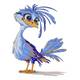 Cute Blue Bird Embroidery Design, Instant Download