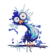 Cute Blue Owl Embroidery Design, Cartoon Owl Machine Embroidery Pattern, Instant Download