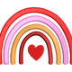 Cute Boho Rainbow Embroidery Design, Instant Download