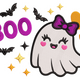 Cute Boo Ghost Girl Embroidery Design, Halloween Ghost Machine Embroidery Pattern, Instant Download