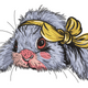 Cute Bunny Face Embroidery Design, Instant Download