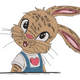 Cute Bunny Head with Heart Shirt Embroidery Design, Instant Download