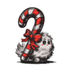 Candy Cane Bird Embroidery Design, Christmas Bird Machine Embroidery Pattern, Instant Download