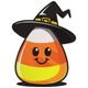 Cute Candy Corn Witch Hat Embroidery Design, Halloween Machine Embroidery Pattern, Instant Download