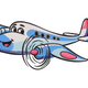 Cute Cartoon Airplane Embroidery Design, Instant Download