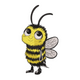 Cartoon Bee Embroidery Design, Kawaii Insect Machine Embroidery Pattern, Instant Download